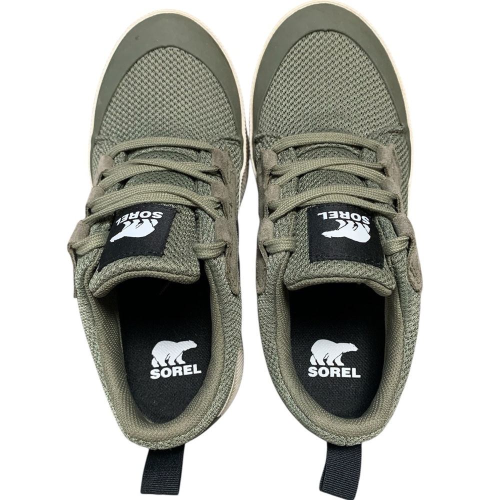 Sorel Out N About III Low Sneakers Green Sage Mesh Suede NL4860-397 Womens 6